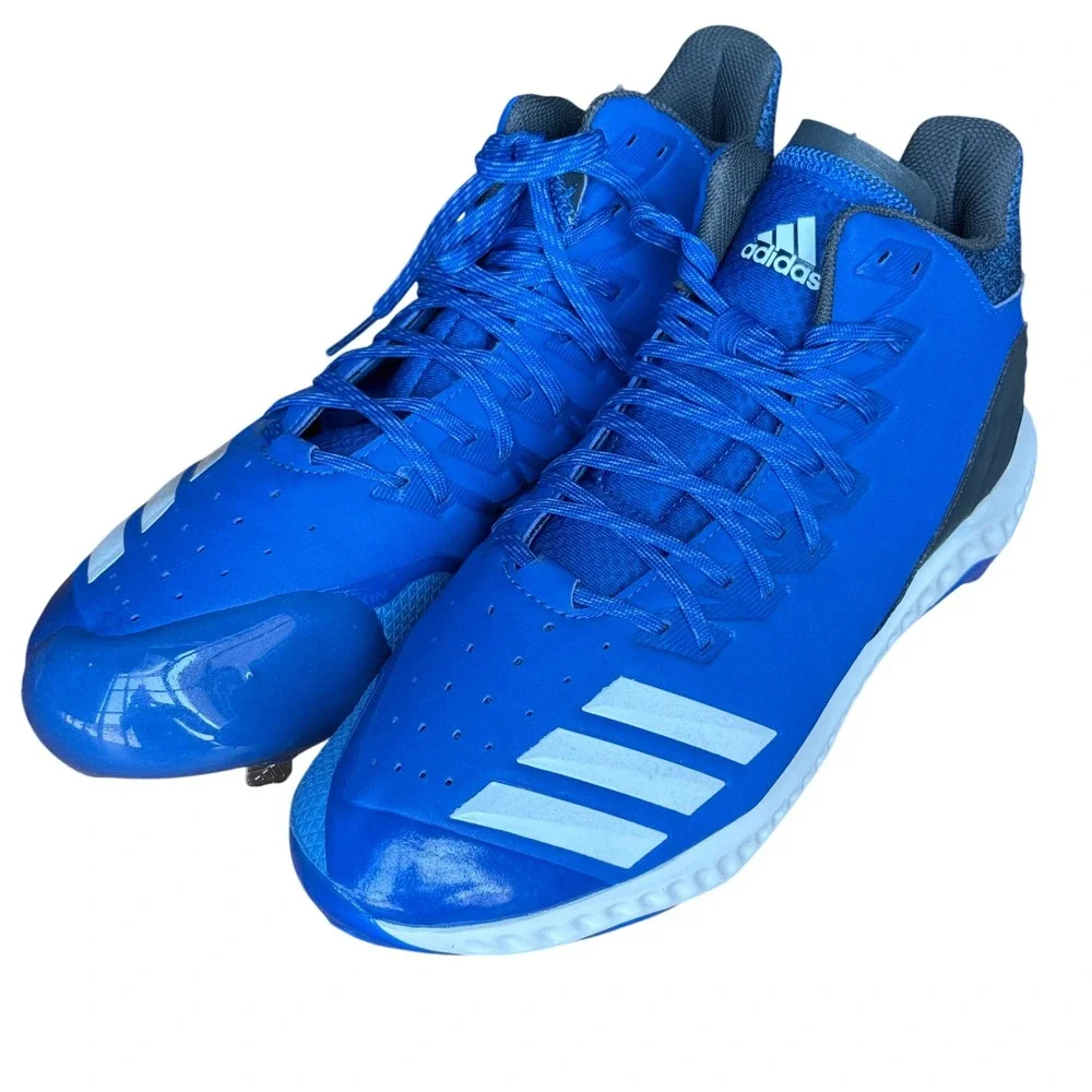 Adidas Afterburner 4 Metal Baseball Cleats Royal Blue White CG5177 Mens 12.5